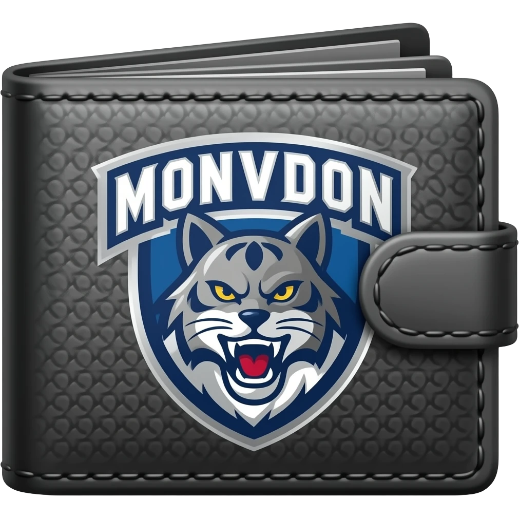 Moncton Hockey team's wildcats Man's wallet emoji