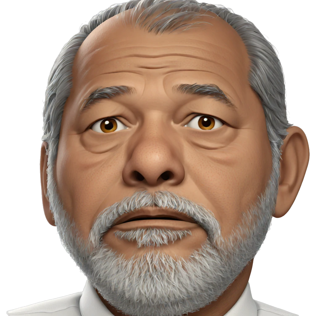 old man with beard portrait emoji