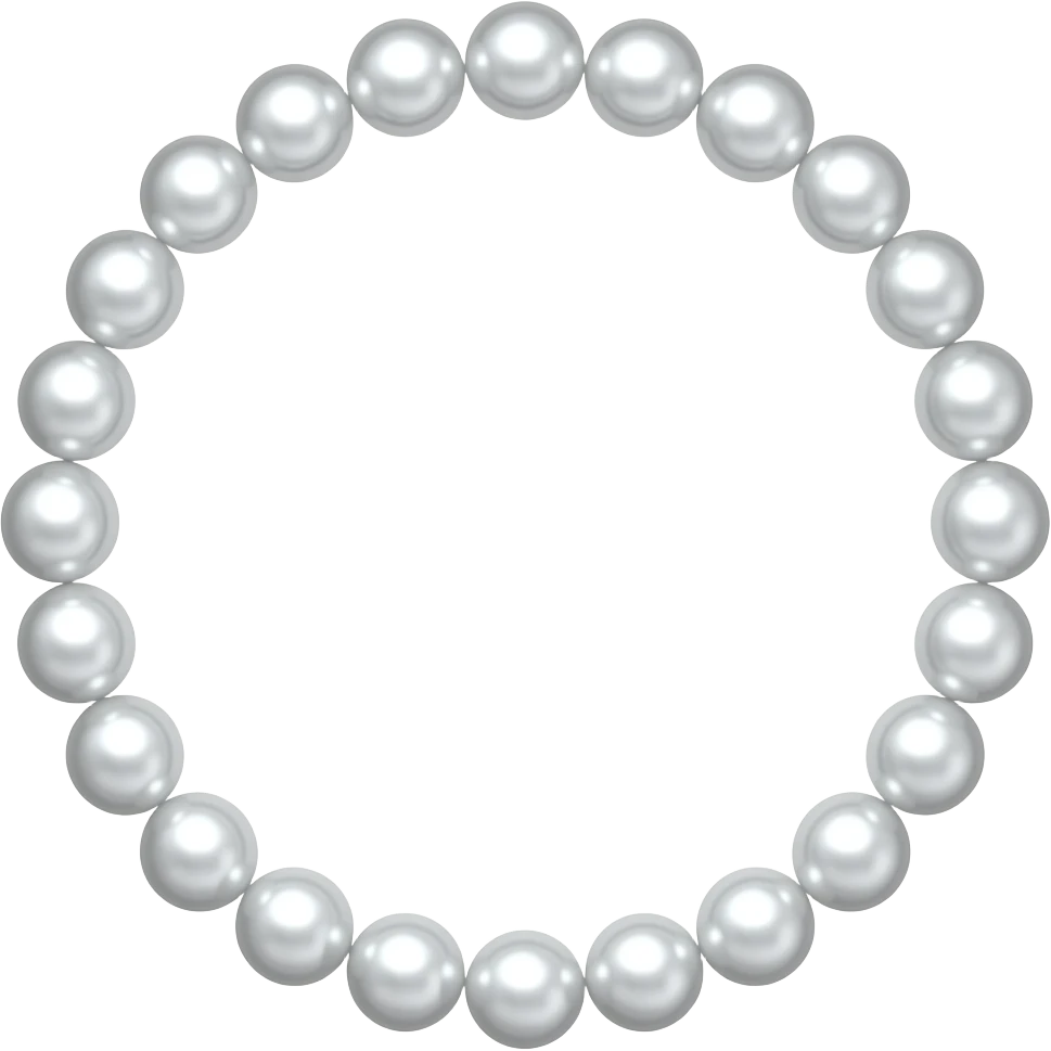 A string of pearls emoji with old money glamour, subtle shine, elegant and luxurious emoji style emoji