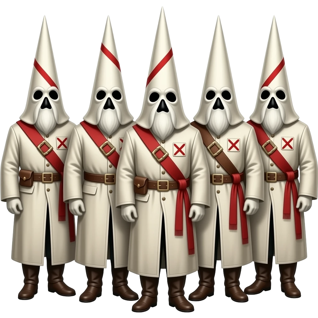 A gathering of ku klux klan members emoji