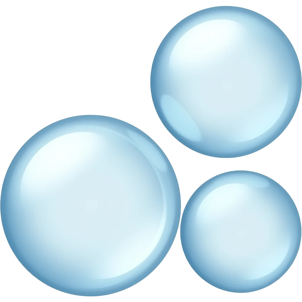 3 clean bubbles fly emoji