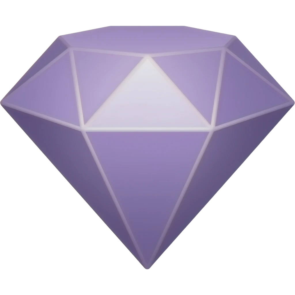 Pastel purple diamond emoji
