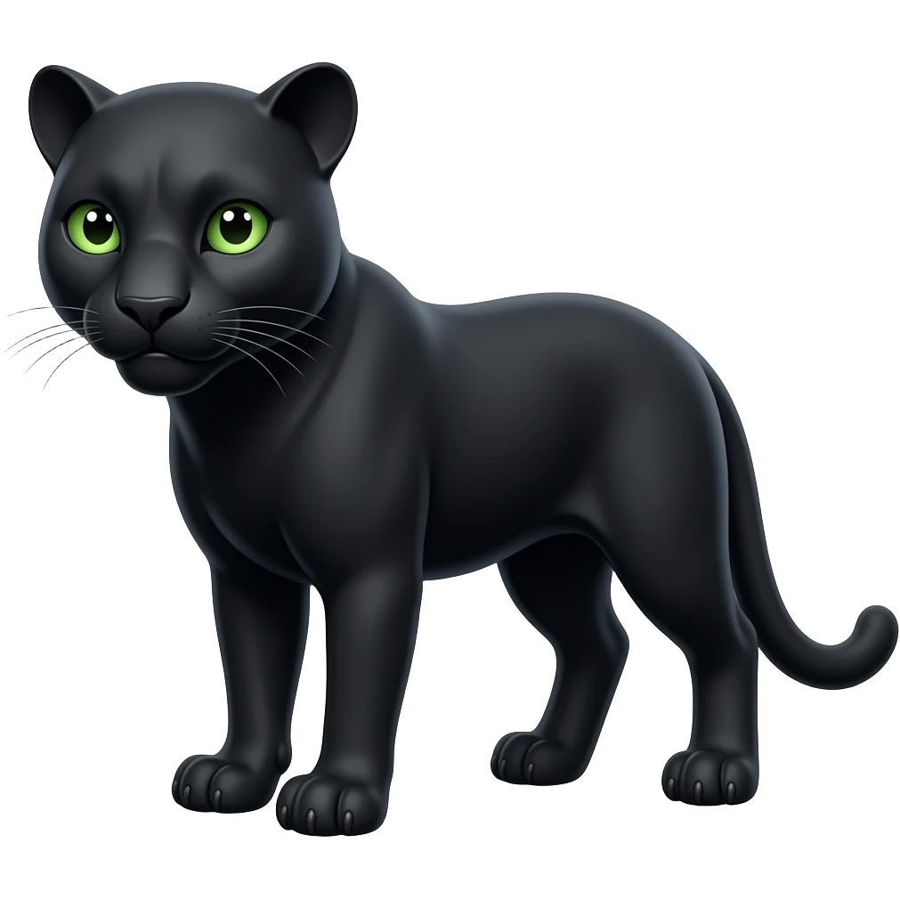 Pantera nera con occhi verdi emoji