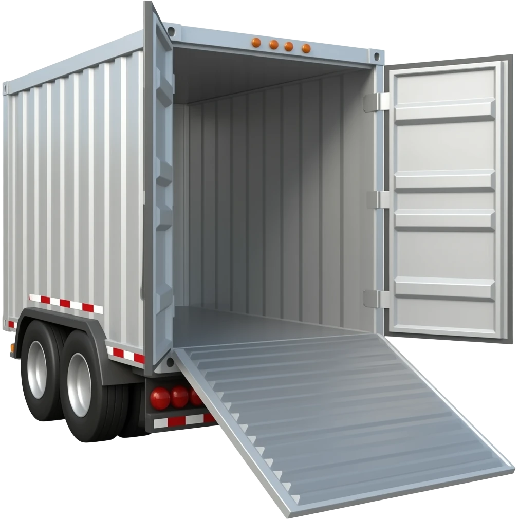 cargo trailer open from right emoji