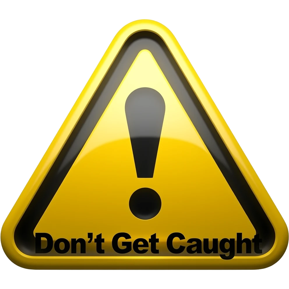 dont get caught sign, better emoji