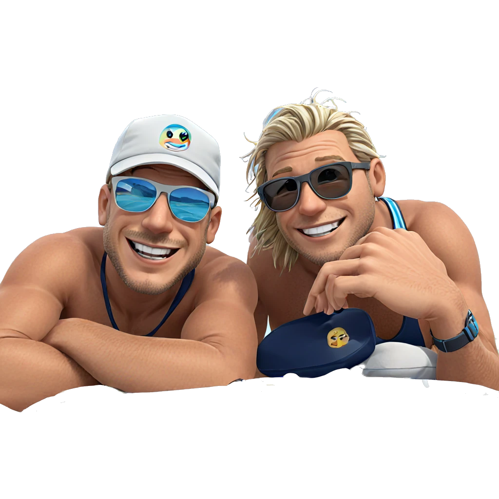 beach day smiles with friends emoji