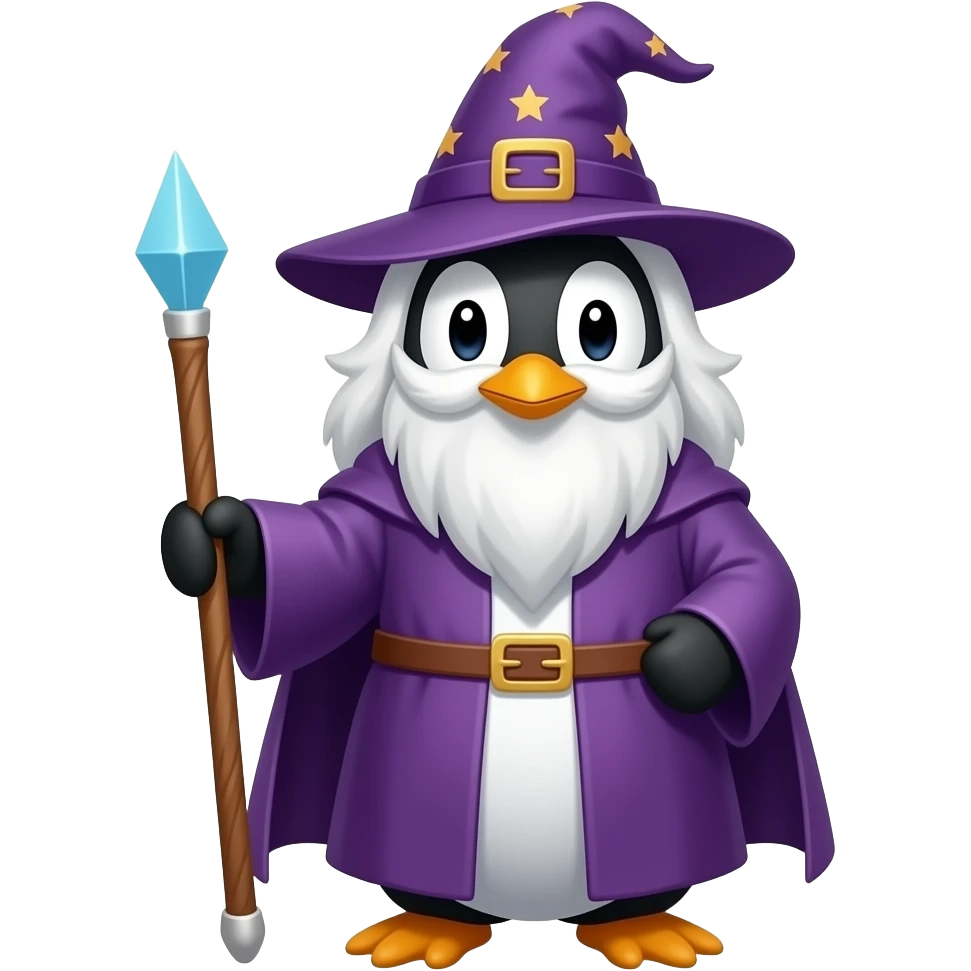 Penguin Wizard emoji