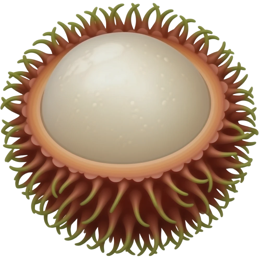 Peeled Rambutan emoji