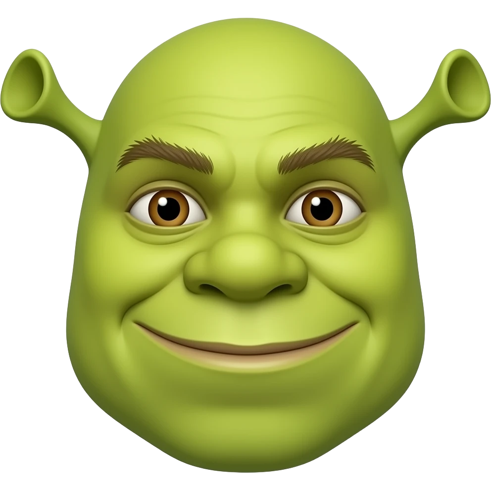 Minimalist shrek head emoji emoji