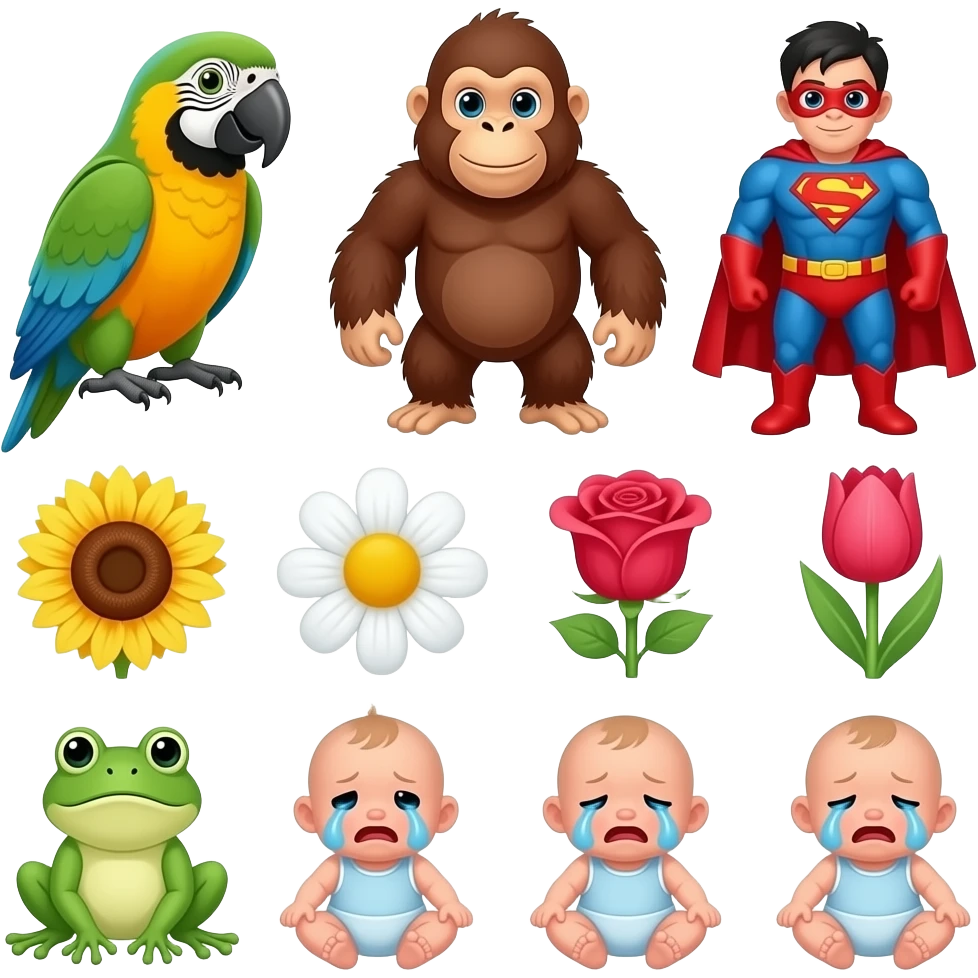🤖🦜🦧🦸🦸🦸🌻🌼🌹🌷🐸🐸🐸🐸👶👶👶👶😭😭😭😭 please help me emoji