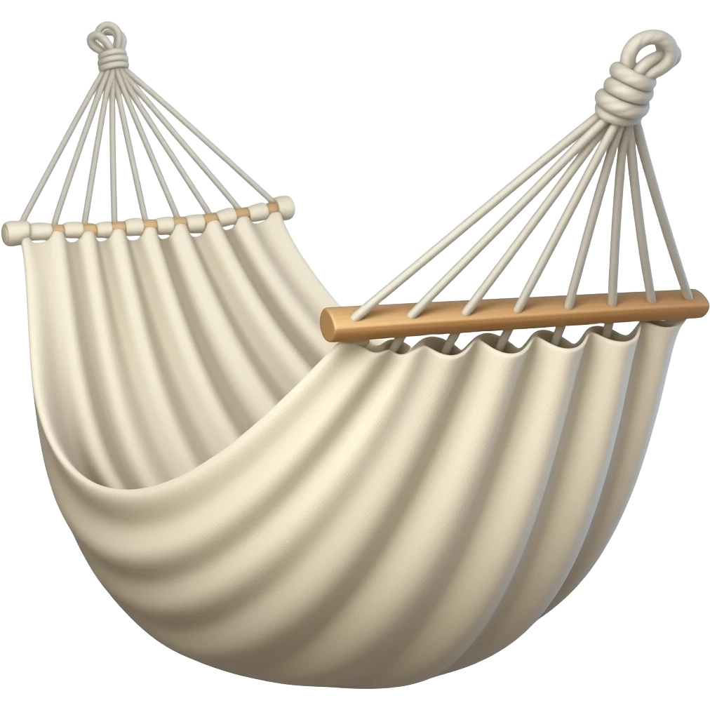 Hammock with rubber band inside emoji