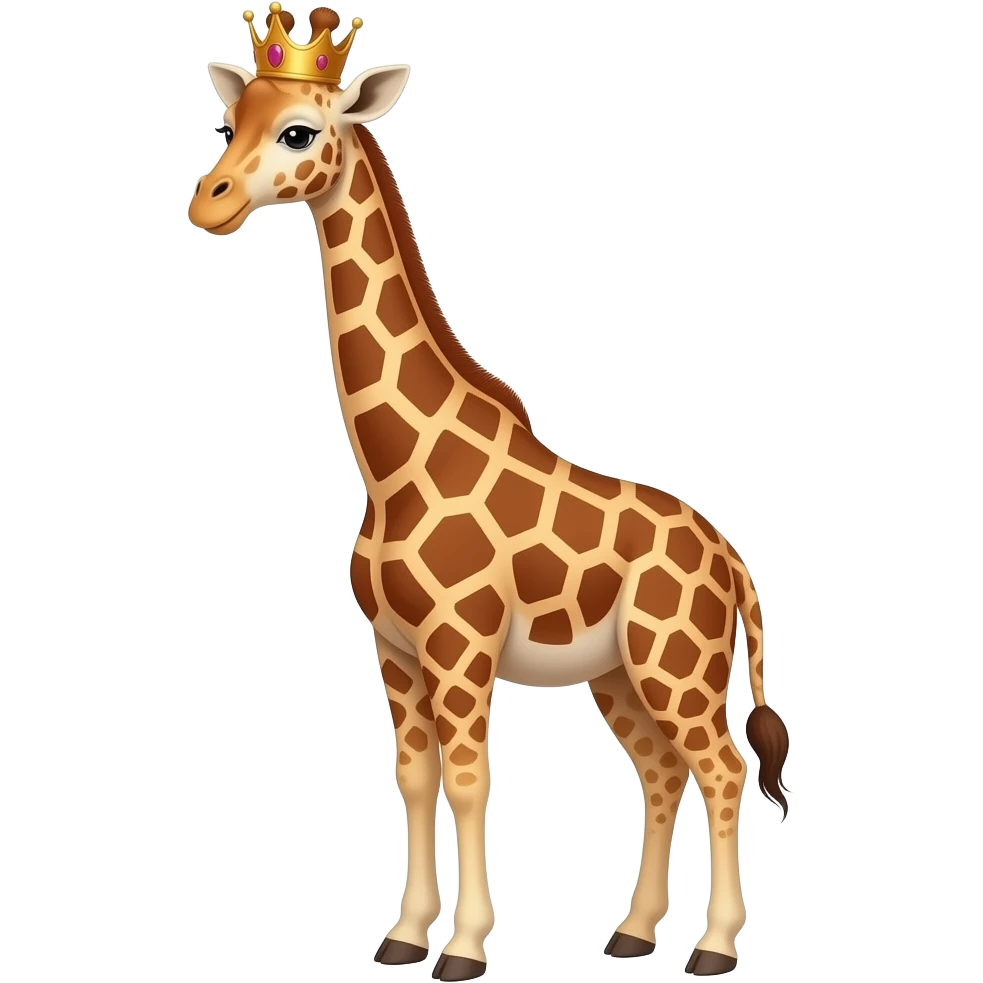 girafe avec une couronne de princesse emoji