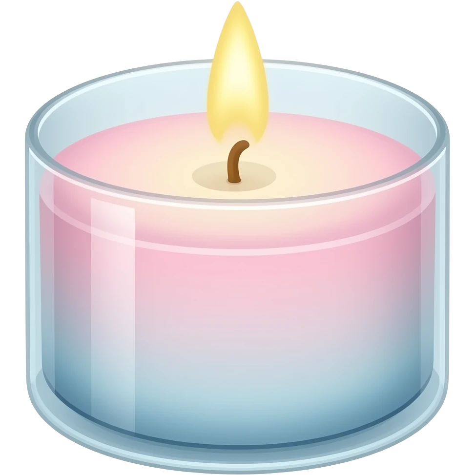 Romantic pastel candle emoji