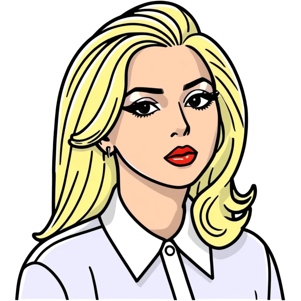 8k, 7000x7000px resolution, clean, smooth, thin lines, ultra detailed, hyperrealism, celebrity, best selling singer, highest grossing female artist of the year (2022) Lady Gaga in 2021, glossy, clean, vivid colors and detailed,  appearance emoji