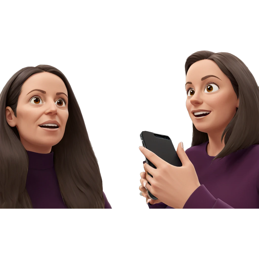 girls with phones indoors emoji