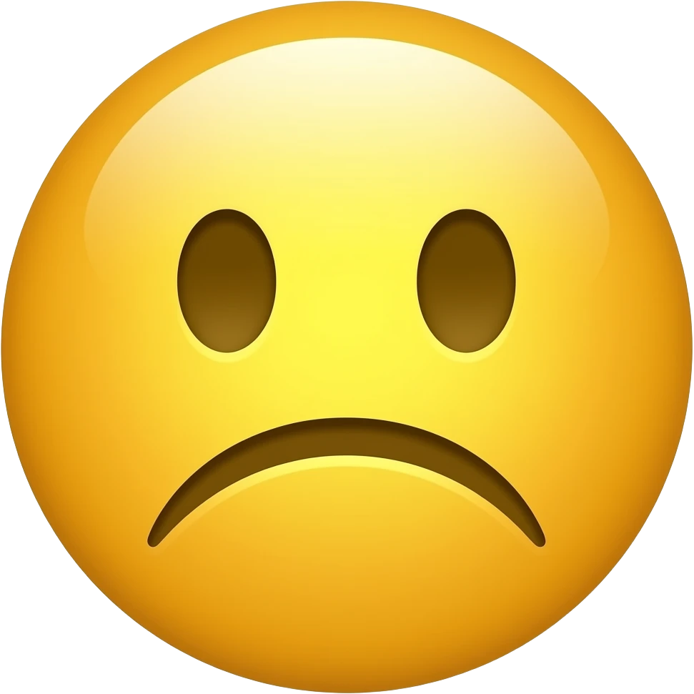 Círculo amarelo triste emoji