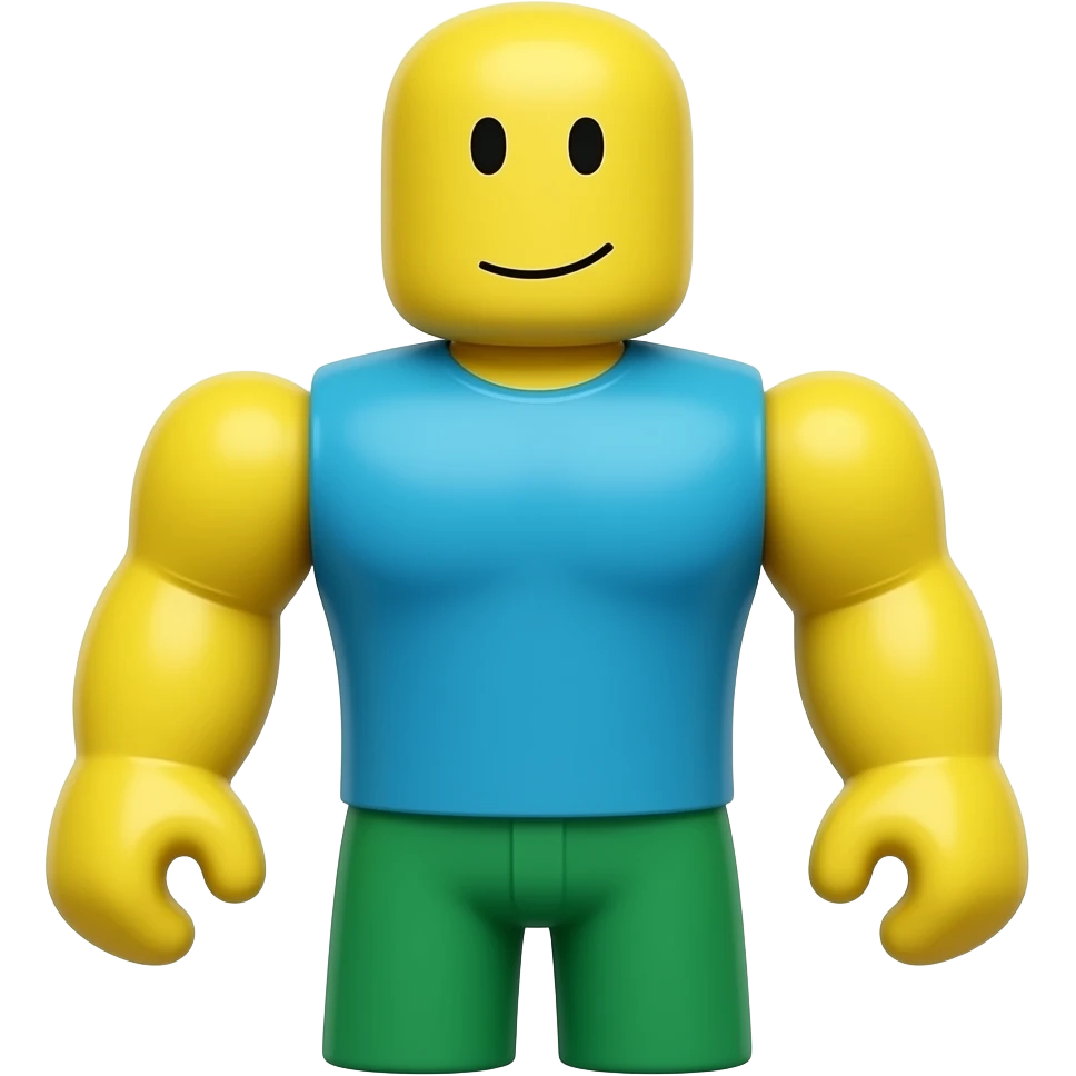 ROBLOX (Cabeça e braços amarelos, torso azul, calças verdes) emoji