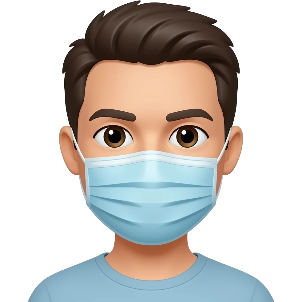 Create a emoji wearing a mask down the head emoji