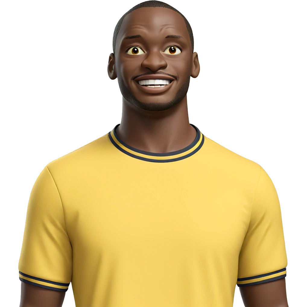 cheerful boy in yellow shirt emoji