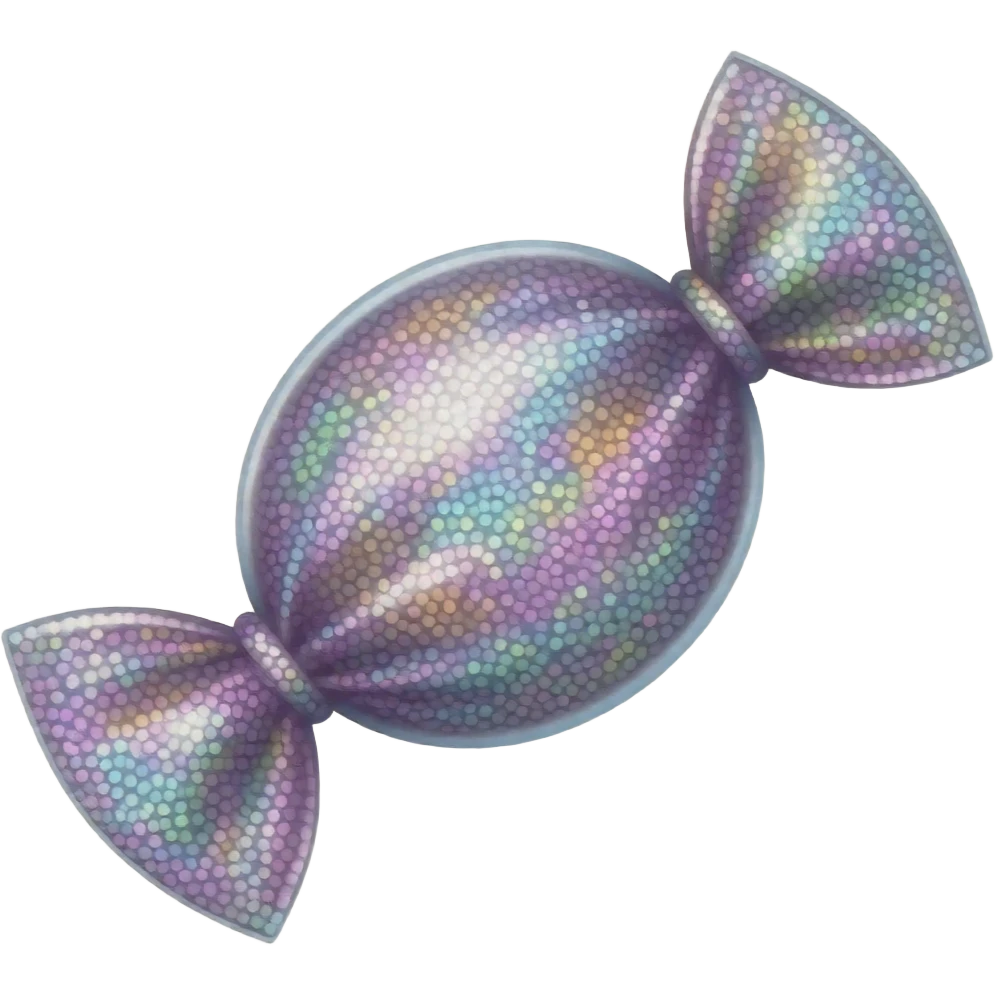 Holographic glitter candy emoji