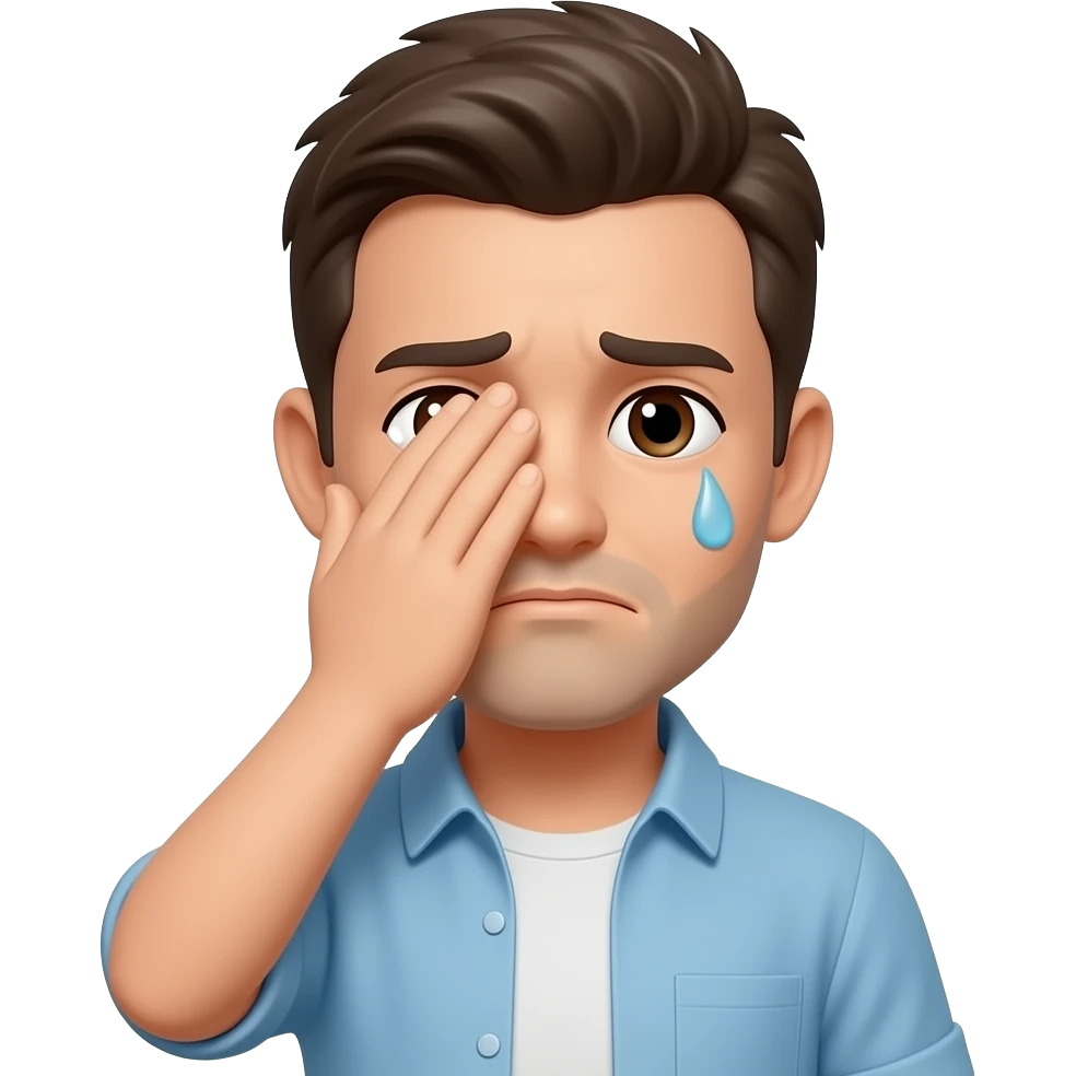 A emoji like this😌with hand on top emoji