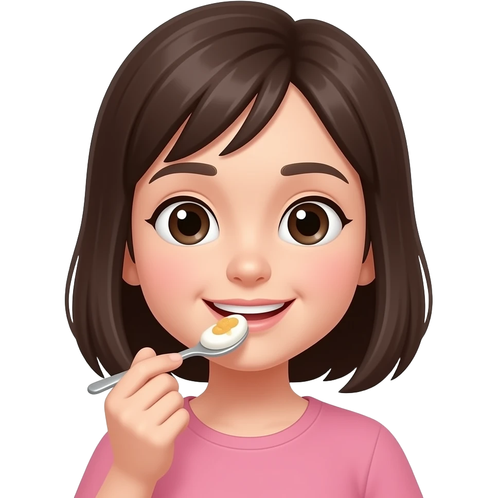 Eating  girl emoji