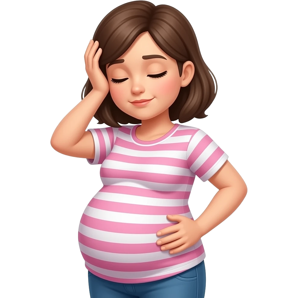 Hembarazada con flojera emoji