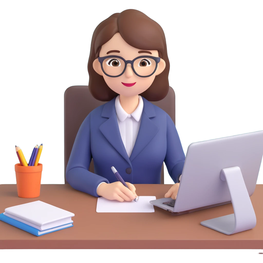 everyday routine of an online english teacher who is a woman emoji