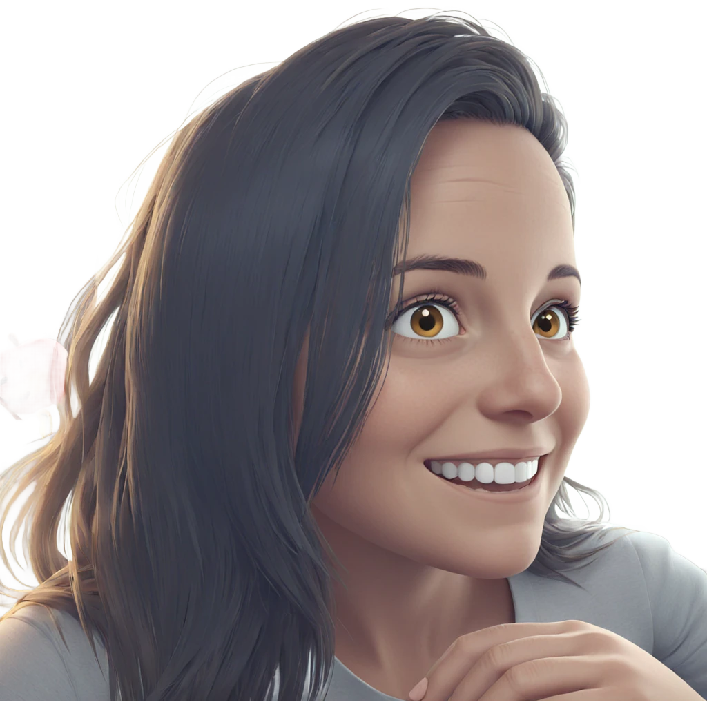 smiling girl by the window emoji