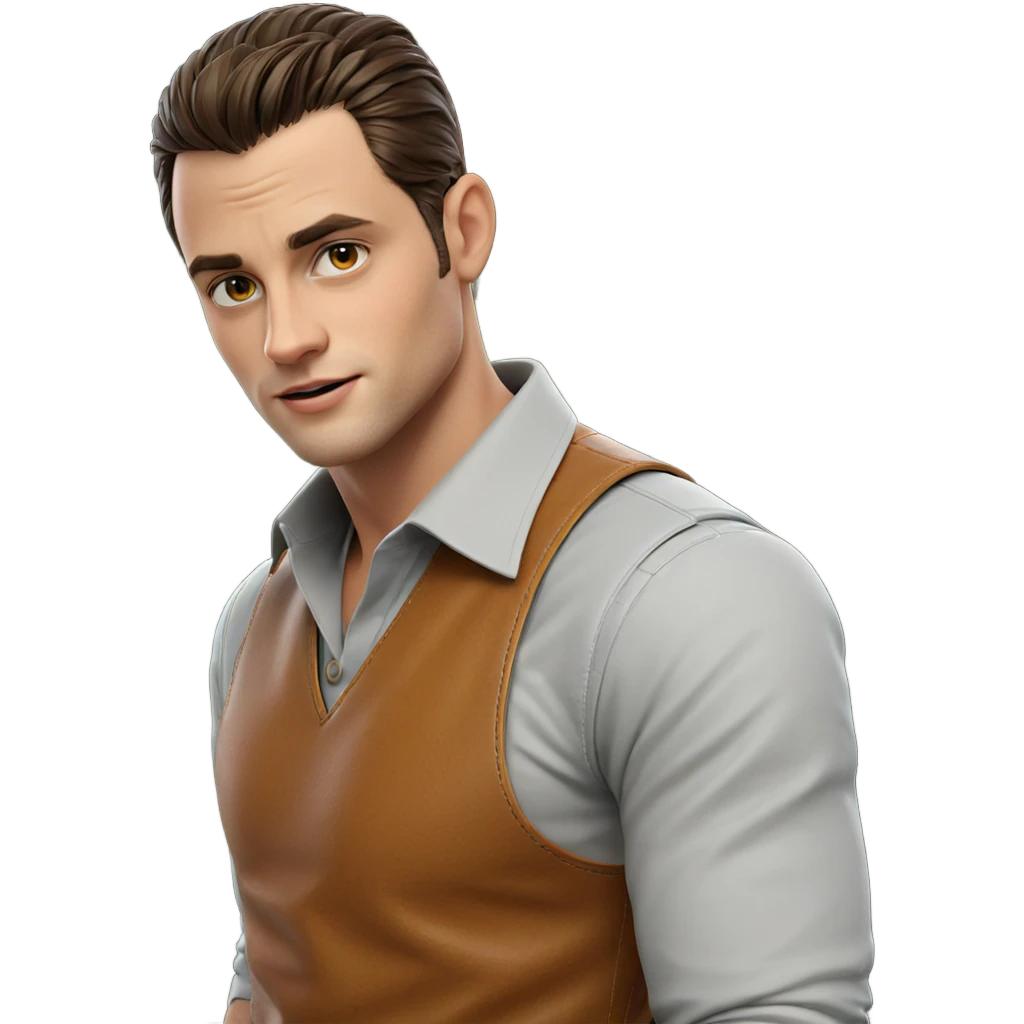 casual male portrait in vest emoji