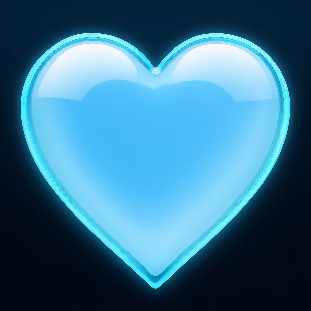 heart with a frosted glass look emoji