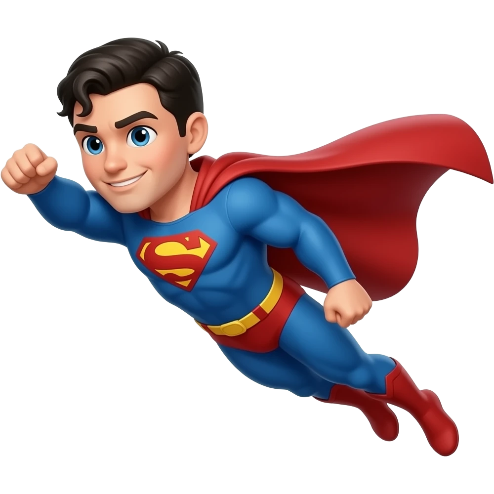 Super hero terbang emoji