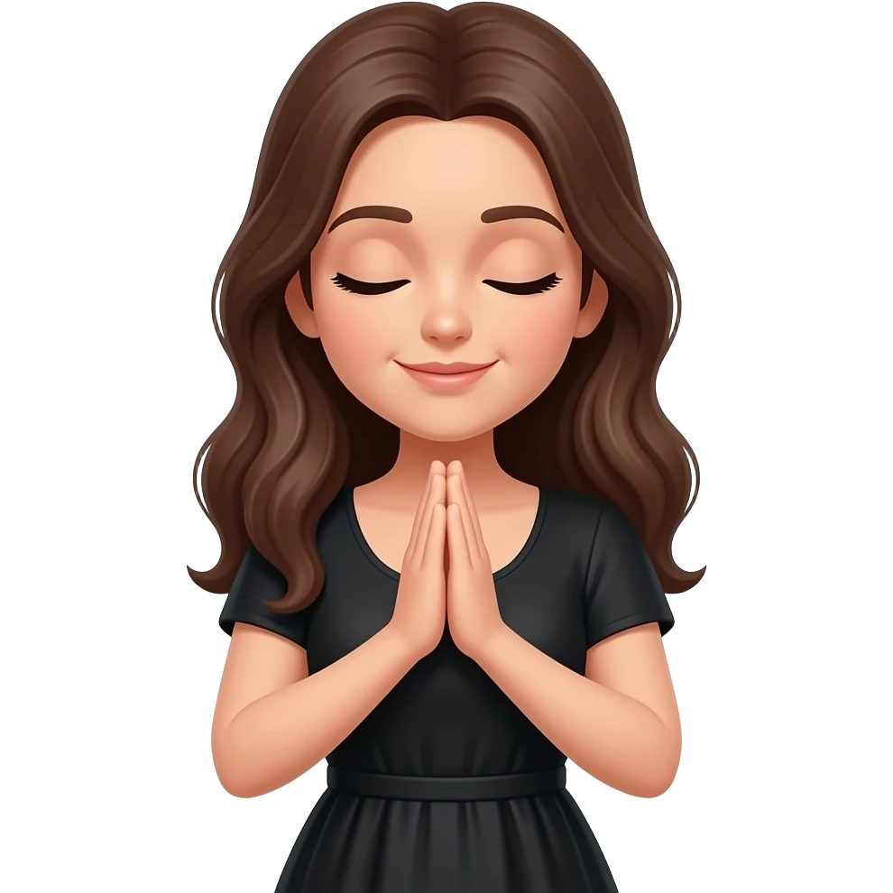 The wonen pray black emoji