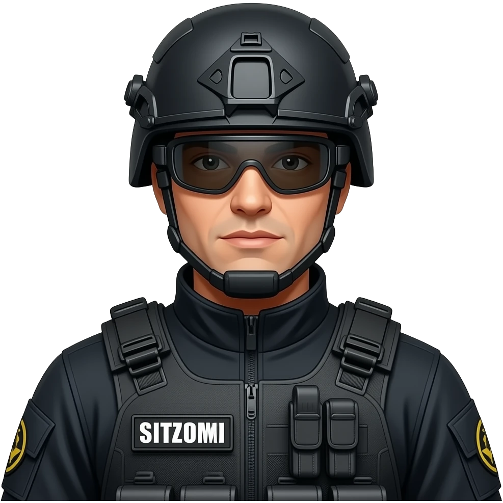 A swat guy that is realistic emoji