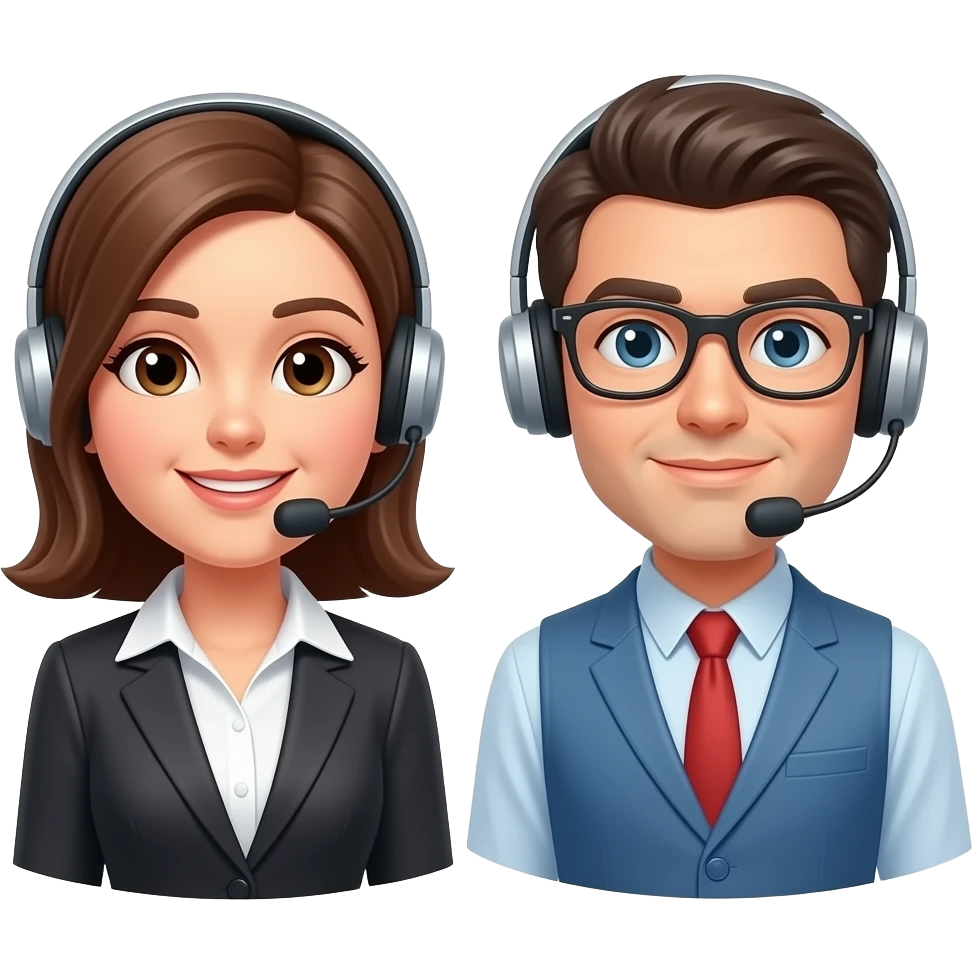 customer service two people talking emoji