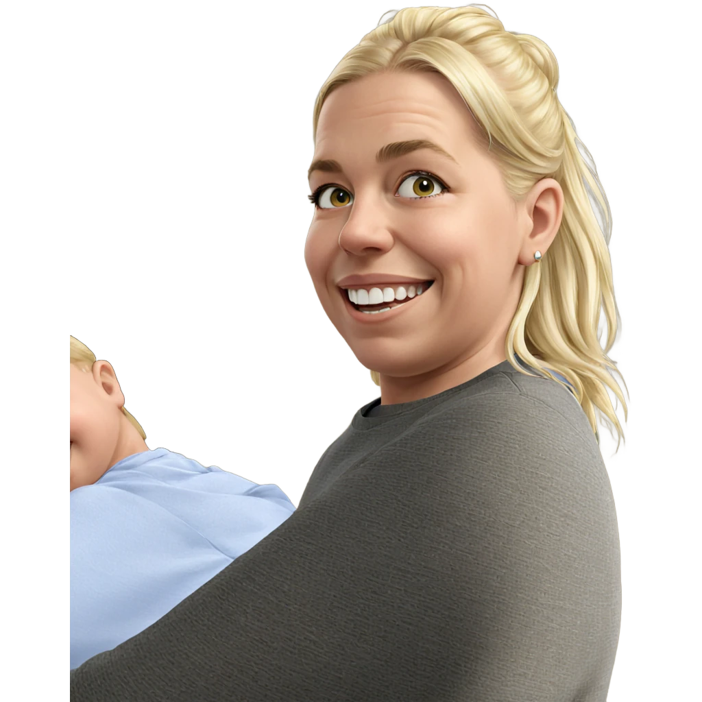 smiling baby with blonde hair emoji