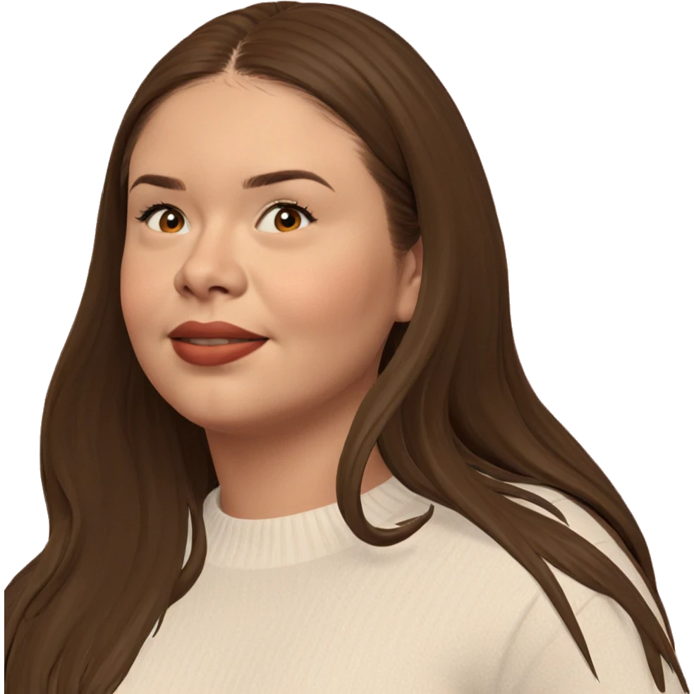 autumn girl in white sweater emoji