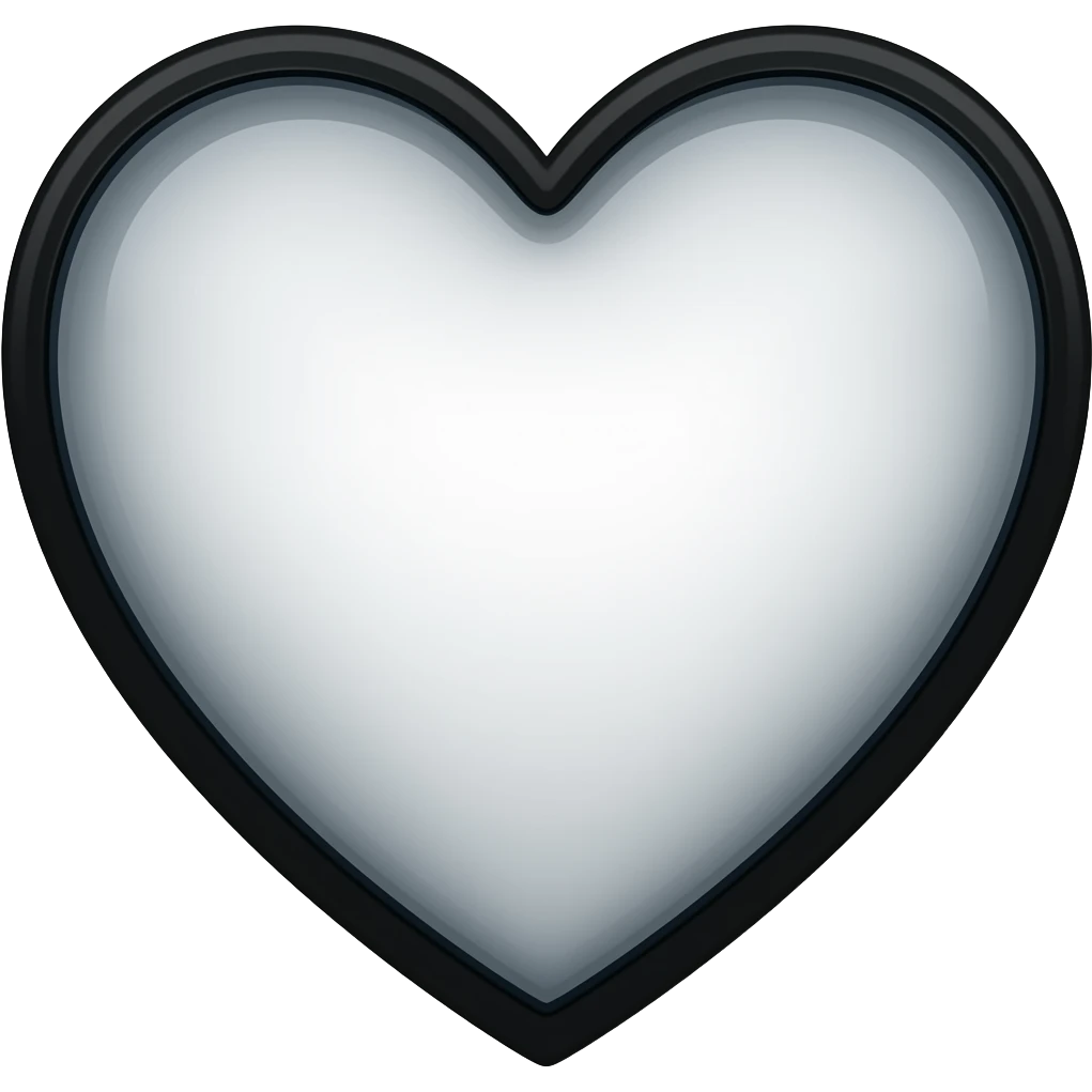 corazon con el contorno negr, que se deduzca que es un corazon sin la necesidad de que hayan más colores,quitele ese color,lo que hace la forma del corazon negro, lo de demás trasparente,trasparente el interior del corazon emoji
