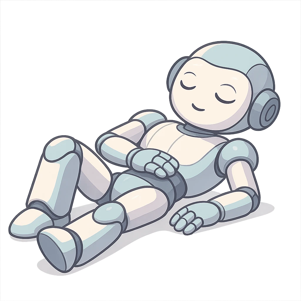 sleeping robot emoji