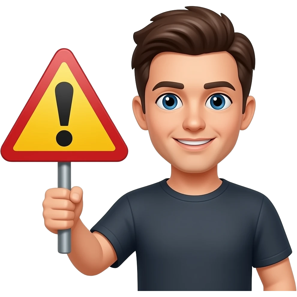 use that emoji to hold a warning sign emoji