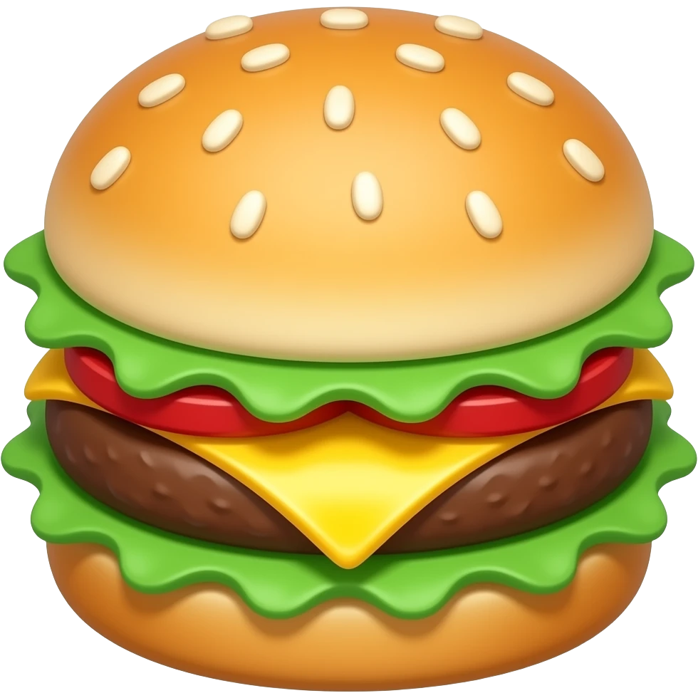 Cotton candy turn a the burger emoji