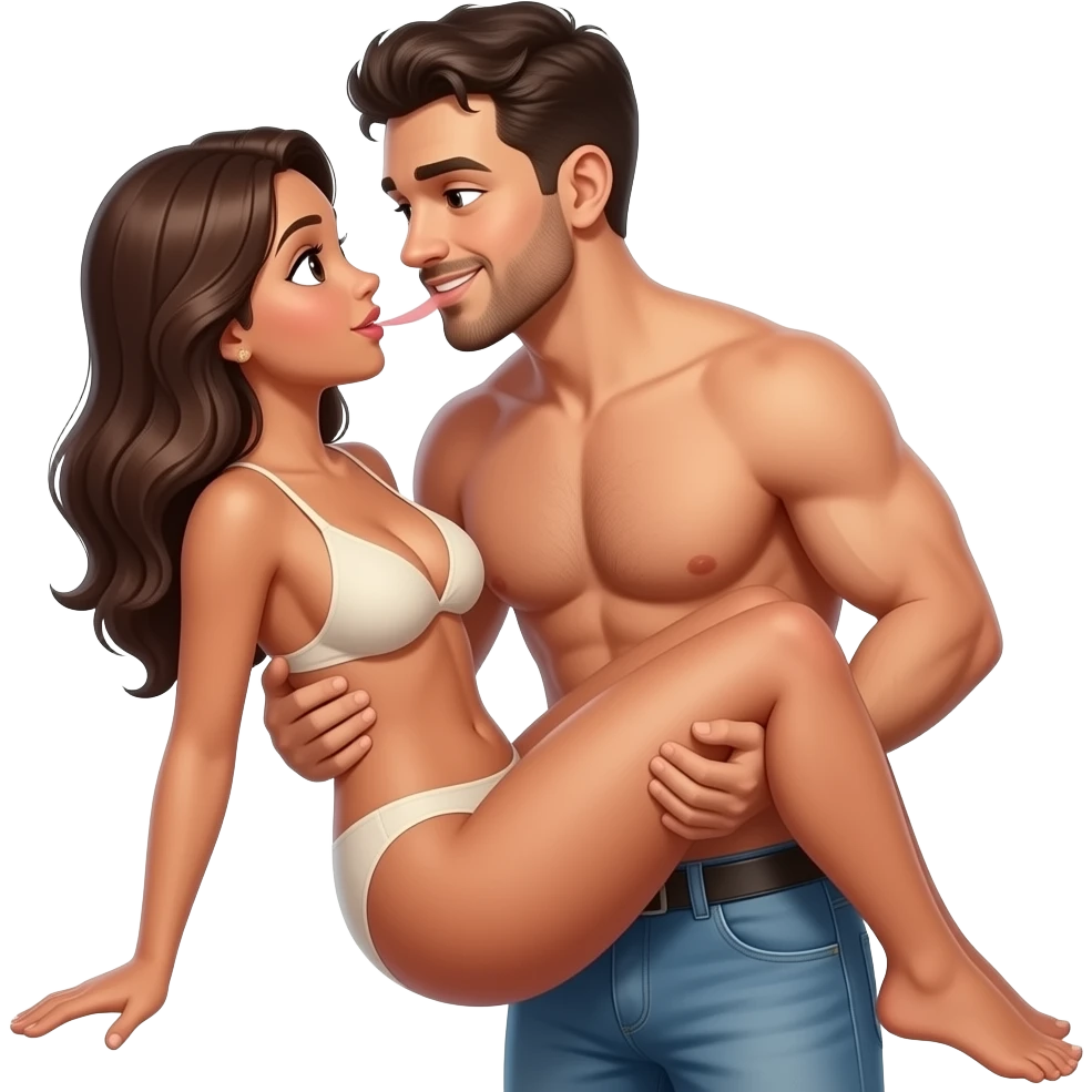 Mulher Yankinha, mulher Yanni e Ricardo trisal transando nus com dupla penetração emoji