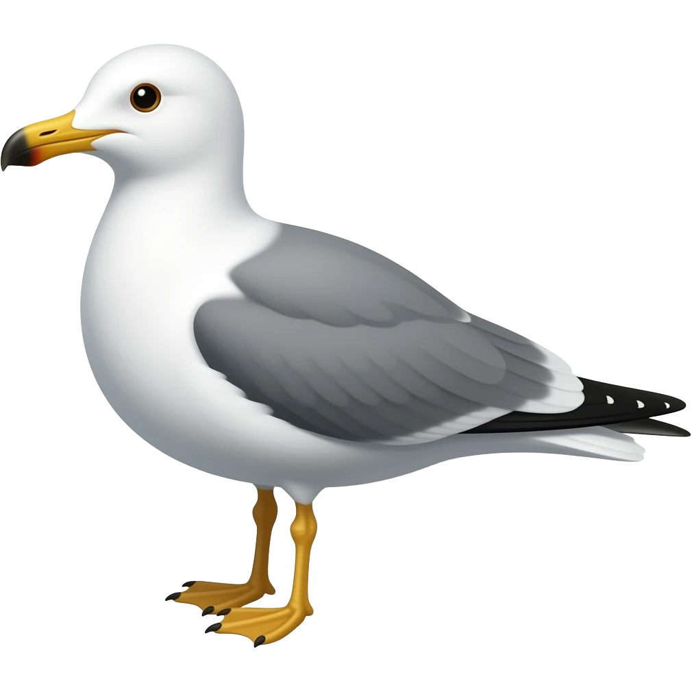 black byd seagull emoji