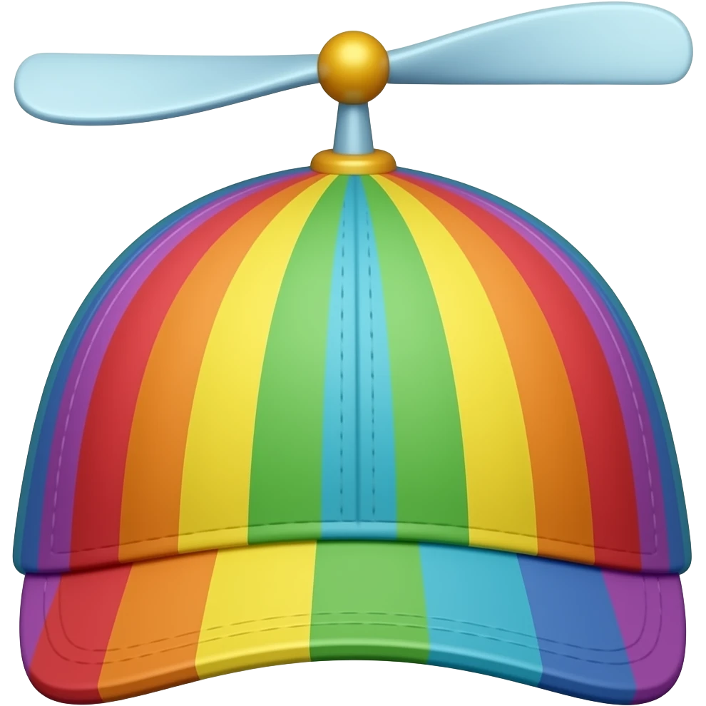 Propeller hat 🧢 rainbow emoji