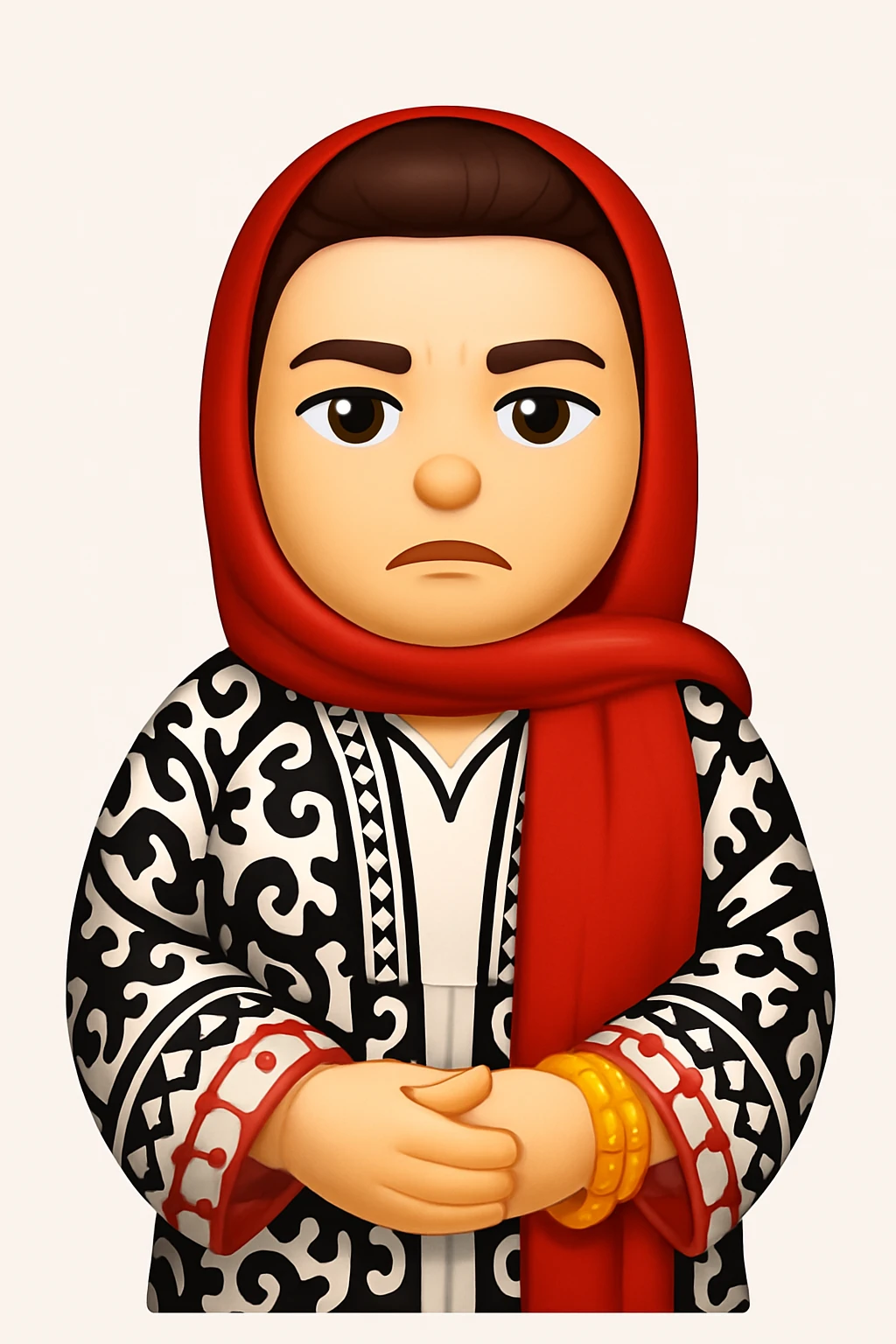 A 3D Apple-style emoji version of the uploaded image, preserving its colors, shapes, textures, and overall design, simplified into emoji form while keeping key details recognizable. Smooth glossy finish, soft shadows, high-quality render, minimal background emoji