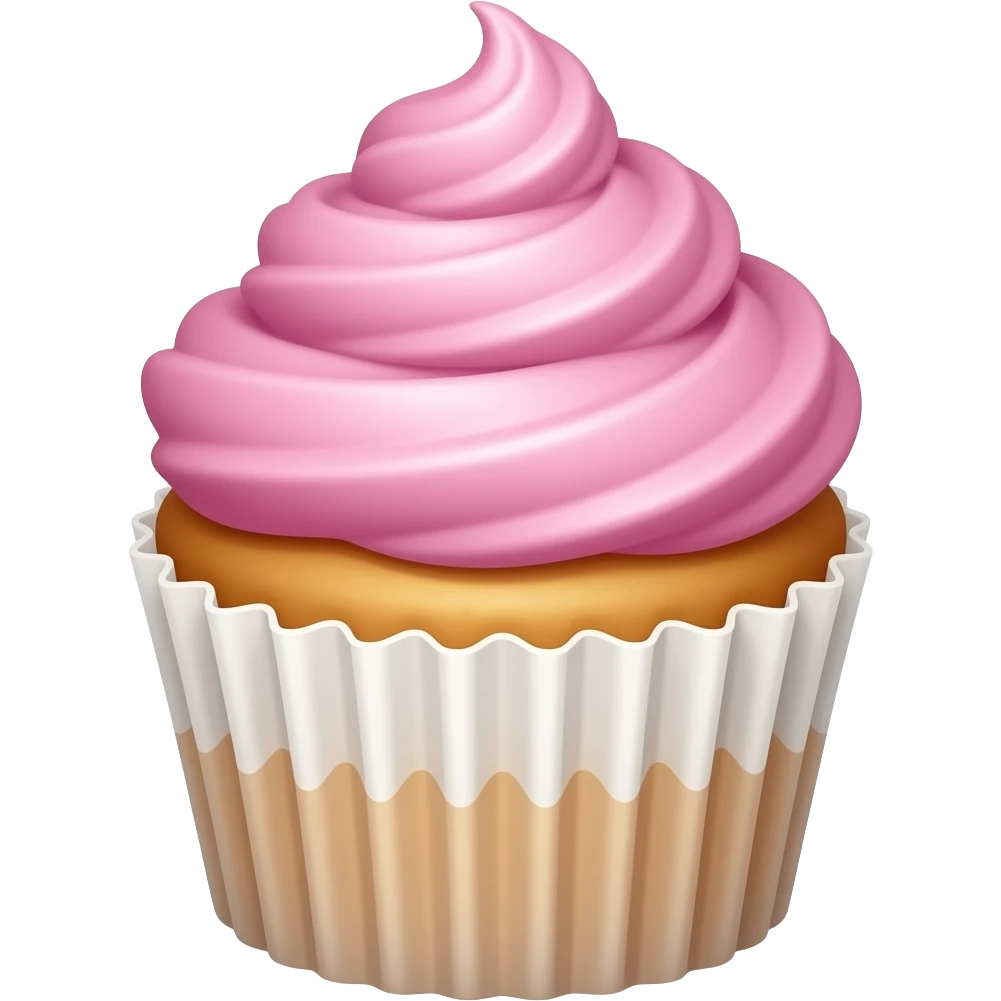 Cupcake with pink icing emoji