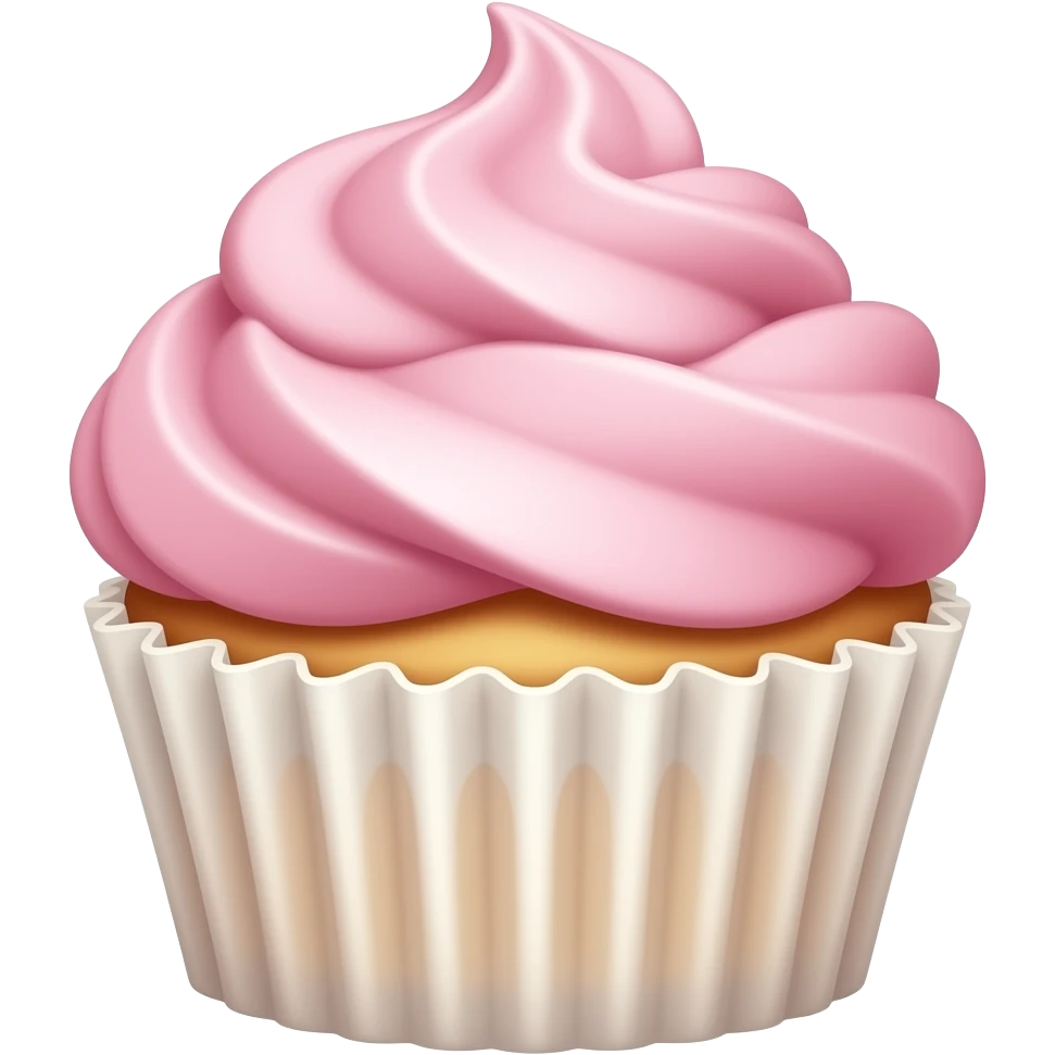 Cupcake with pink icing emoji