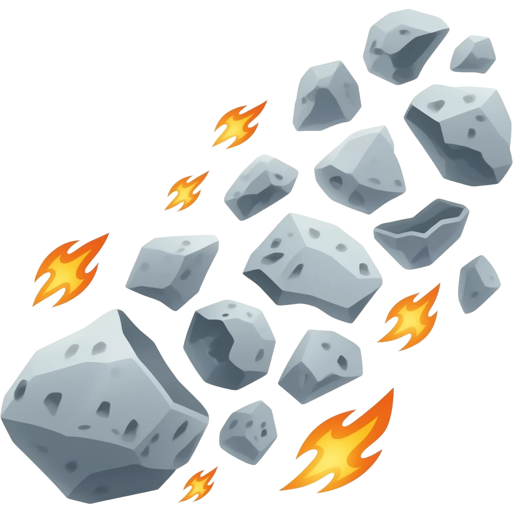 Falling Space Debris emoji