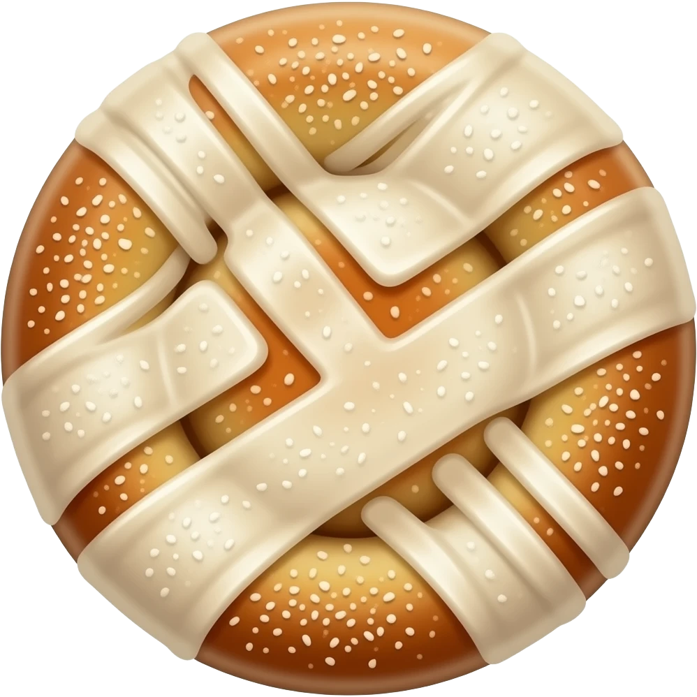 Make a pen ink flavoured round knafeh emoji