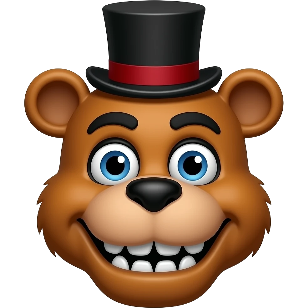 Freddy fazbear with top hat emoji